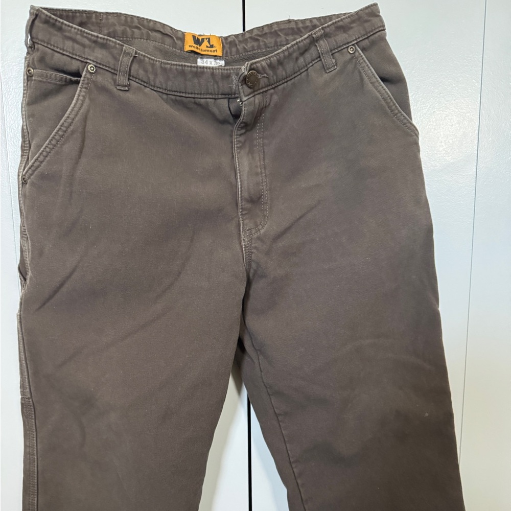 Men's Wells Lamont Brown 100% cotton Workwear Cargo Pants